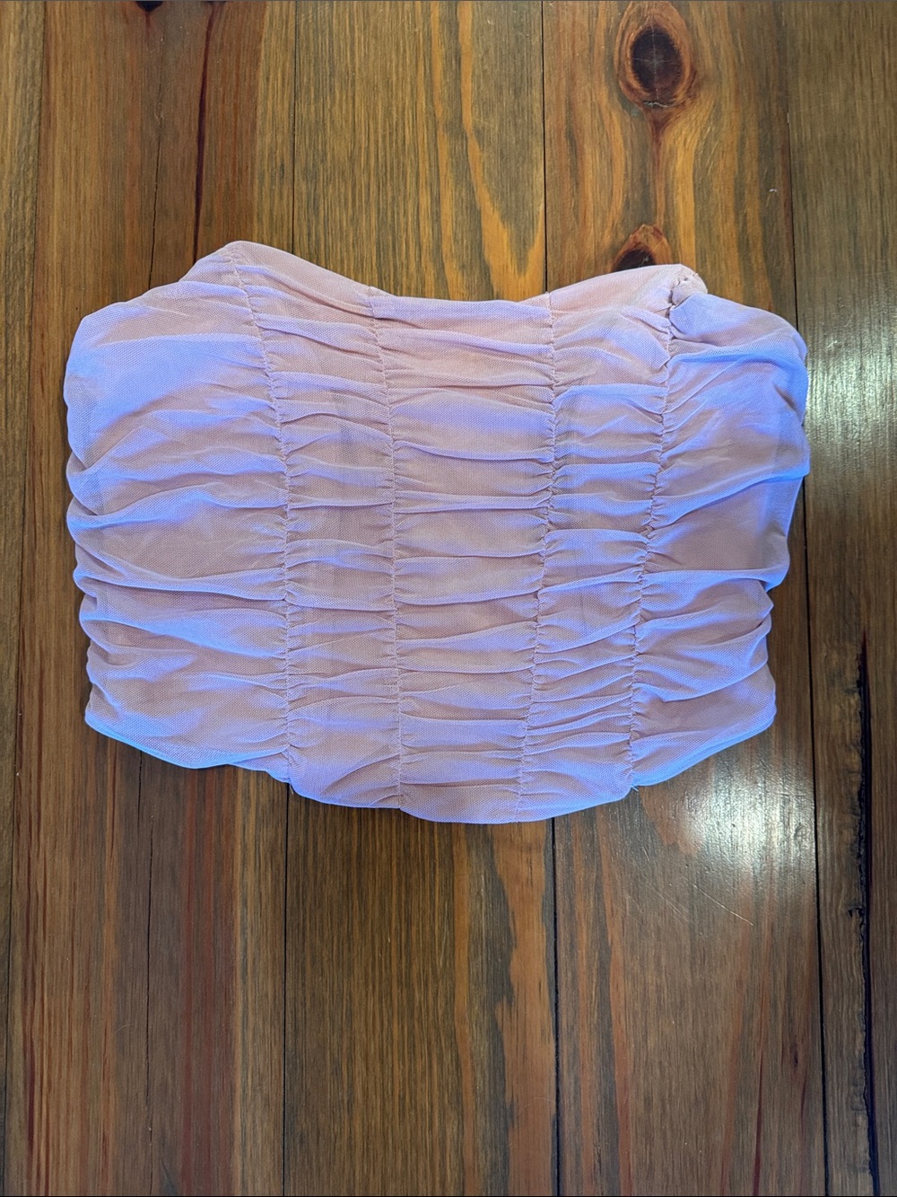 Smocked Strapless Blush Tube Top M
